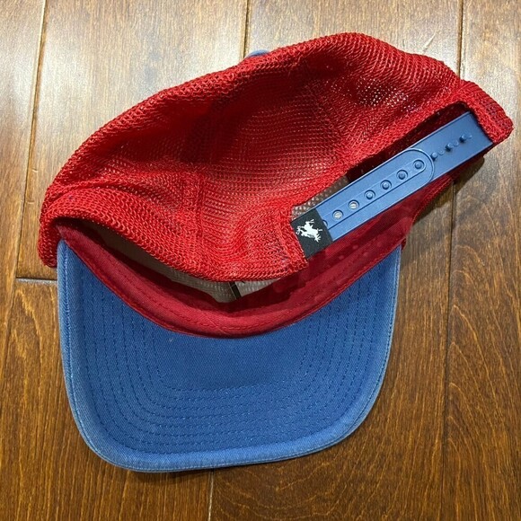 Catchin' Deers Mesh Trucker Red White Blue Adjustable Cap Hat Men's One Size - Picture 4 of 5